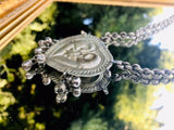 Vintage Ethnic Tribal Gypsy Rajasthan India Silver Tone Necklace