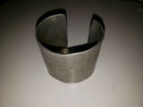 Antique Primitive Tribal Etched Silver Cuff Bracelet Professionally Tested 55.5g