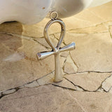 Ankh Ansate Egyptian Eternal Life Cross Sterling Silver Pendant Weighs 7.9g