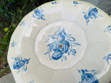 Antique Blue & White Signed 5227 Porcelain Dynasty Dolphin Pedestal Compote Dish