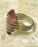 Fluorite + 925 Sterling Silver Ring Size 6