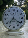 Vintage Antique Bayard Repetition White Alarm Clock Mechanical Watch France Runs