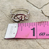Vintage Sterling Silver 925 Ornate Celtic Knot Design Ring Size 6
