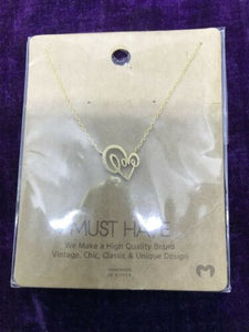 17” Gold Plated “Love” Heart Necklace