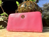 Authentic Tory Burch Tory Pink Wallet Purse