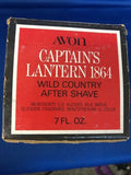 Vintage Avon Captain’s Lantern 1864 Wild Country After Shave Full Bottle 7 Fl Oz