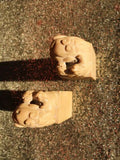 Antique Asian Carved Stone Foo Dogs Stamps Seals