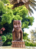 Pacific Islands Tiki Hand-carved Wood Starving Man Statue Ethnic Folk Art