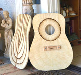 Handmade Wood Matchstick Guitar Top Cover & Back Bottom Set