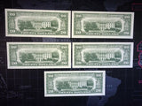 Rare UC $20 dollar lot of 5☆ 1985 (E)Series Consecutive Serial #s ☆ Star Notes