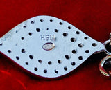 Sterling Silver 925 Signed HFM Greek Evil Eye Bracelet w Stones