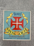 Hotel Santa Cruz Lourenço Marques Luggage Label