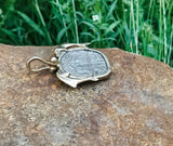 Vintage Atocha Coin Sunken Treasure Gold over Sterling Silver Dolphin Pendant