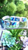 Jay King DTR Sterling Silver Turquoise Blue Multi-Stone Inlay Bracelet Cuff Set