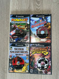 Nintendo GameCube Game Lot: Mario Kart, Super Smash Bros Melee, Strikers, 4 Set