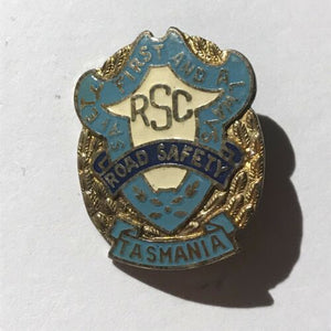 Vintage Tasmania Road Safety Council RSC Enamel Badge