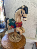 Vintage Hand Painted Wood Carved Carrousel Horse Decorative Art