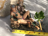 Mystical Devine Feminine Scull Death Cobra Goddess Evil Woman Sculpture Figurine