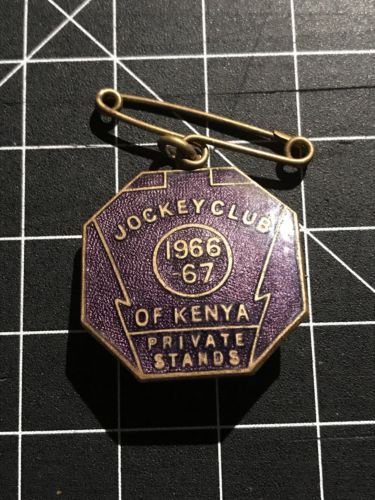 Jockey Club Of Kenya Private Stands Badge 1966-67 #272