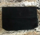 Authentic YSL Black Suede Clutch Purse Hangbag