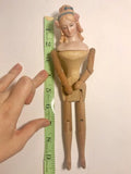 Handmade Antique Bisque With Jointed Wood Arms And Legs Doll Made In Japan