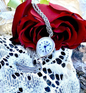 Rare Vintage Hawthorne Manual Wind Swiss Jeweled Watch Ladies Pendant Necklace