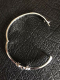 Givenchy Signed Elegant Silvertone Cubic Zirconia CZ Rhinestone Cuff Bracelet