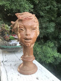 Fred Press Signed Mid Century Statue Figurine Clay Sculpture