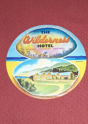 The Wilderness Hotel Cape Province South Africa Vintage Luggage Label Tag
