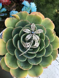 Vintage Signed Sterling Silver Marcasite Filigree Ornate Flower Pin Brooch