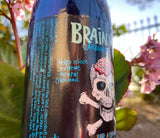 Vintage New Sealed Brain Wash Carbonated Blue Drink Soda Pop Skeleton Bottle