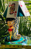 Betty Boop Texas Hold Em Cards Poker Chip Battery Operated Decorative Lamp Light