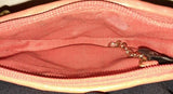 Authentic signature Coach coin purse/key chain. Orange Patten leather