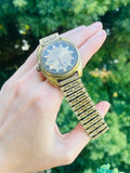 Elgin Galaxie 17 Jewels Self Winding Water Resistant Gold Tone Mechanical Watch