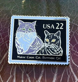 The March Co. Signed 2CSA22 Maine Coone Wbd Burmese Cat Brooch Pin
