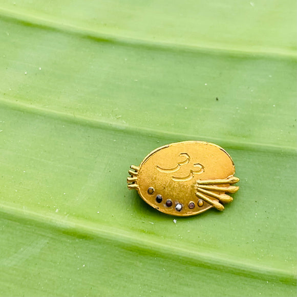 Antique 14K Yellow Gold 585 Gem Stone Number 33 Degree Masonic Brooch Pin 1.0g