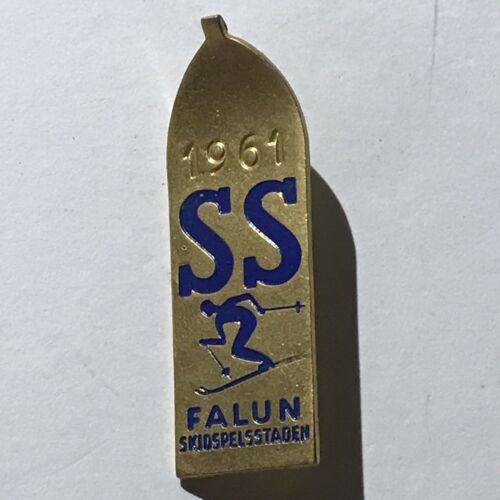 SS Falun Skidspelsstaben 1961 Ski Pin Badge