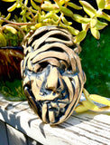 Antique Artisan Handmade Ceramic Clay Mask Head Wall Decorative Art