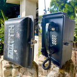 Vintage Allen Tel Cast Aluminum Industrial Emergency Outdoor Call Box Telephone