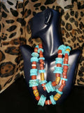 Rare Antique Turquoise & African Trading Bead Necklace