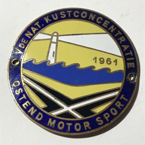 V De Nat. Kustconcentratie Ostend Motor Sport 1961 Car Badge