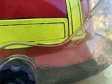 Cairns & Brother Red Firemen's Fireman Helmet Firefighter Fire Hat With Visor