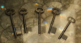 Vintage Antique Original Uncut Skeleton Key Taylor Germany Lot of 5 Keys