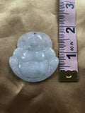 Rare Vintage Grade A Icy Translucent Jadeite Jade Carved Buddha Pendant Tested