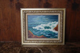 Original Ocean Seascape Oil Painting Signed ToniCS, Framed