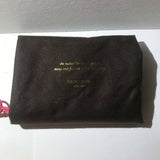 Rare Kate Spade Black And Khaki Pebbled Leather Large Tote Bag W/ Hearts Lining