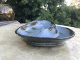 Vintage Frankoma Pottery F203 Teardrop Ashtray Blue Woodland Moss Ash Tray