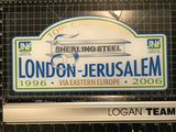 Sherling Steel London-Jerusalem License Plate Cover