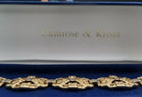 Jacqueline Kennedy, First Lady Camrose & Kross Gold Tone Bracelet W/ Blue Stones