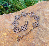Celtic Knot Geometric Interlocking Circles Copper Metal Link 9g Bracelet